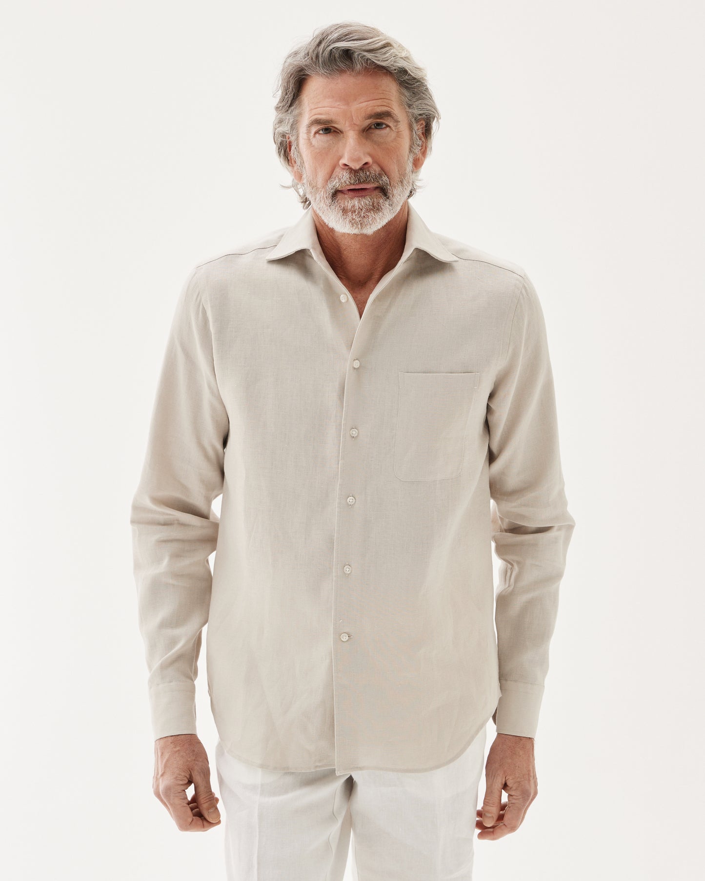 Linen One-Piece Shirt Sand