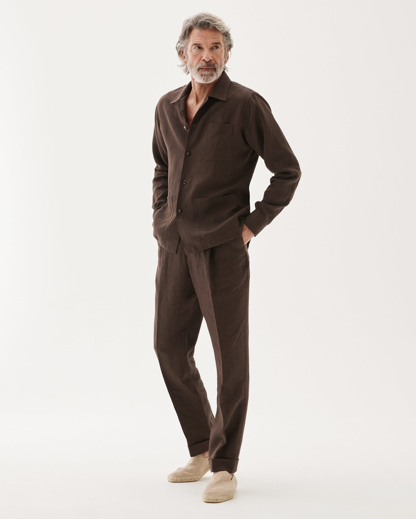 Herringbone Resort Trouser Brown