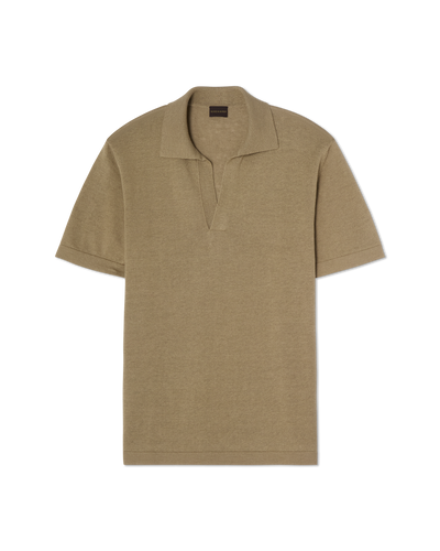 Capri Short Sleeve Polo Sweater Sage Green