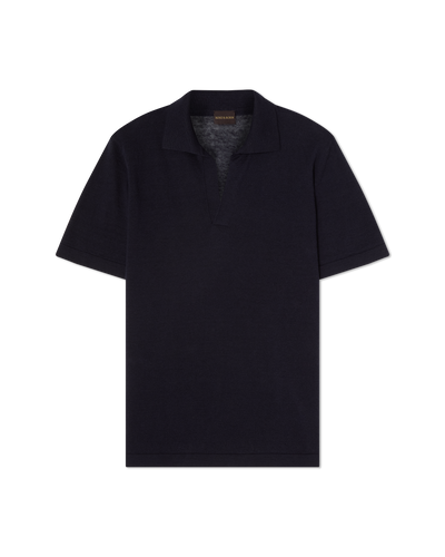 Capri Short Sleeve Polo Sweater Navy