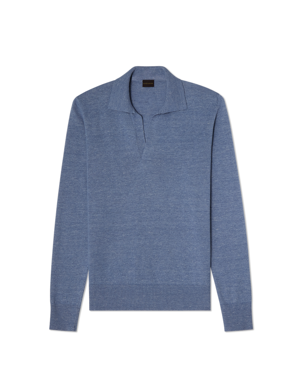 Capri Long Sleeve Polo Sweater Slate Blue