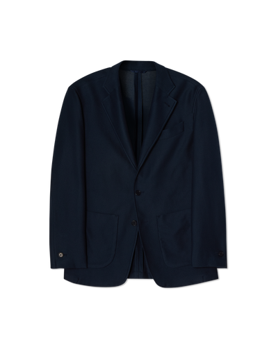 Cotton Cashmere Travel Jacket Navy