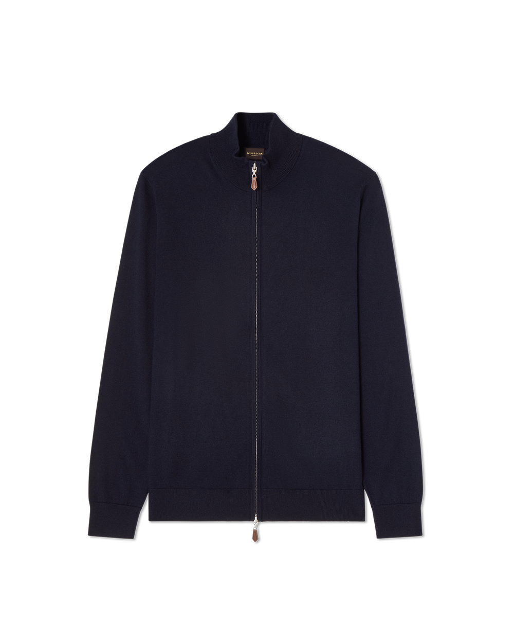 Cashmere Full-Zip Sweater Navy