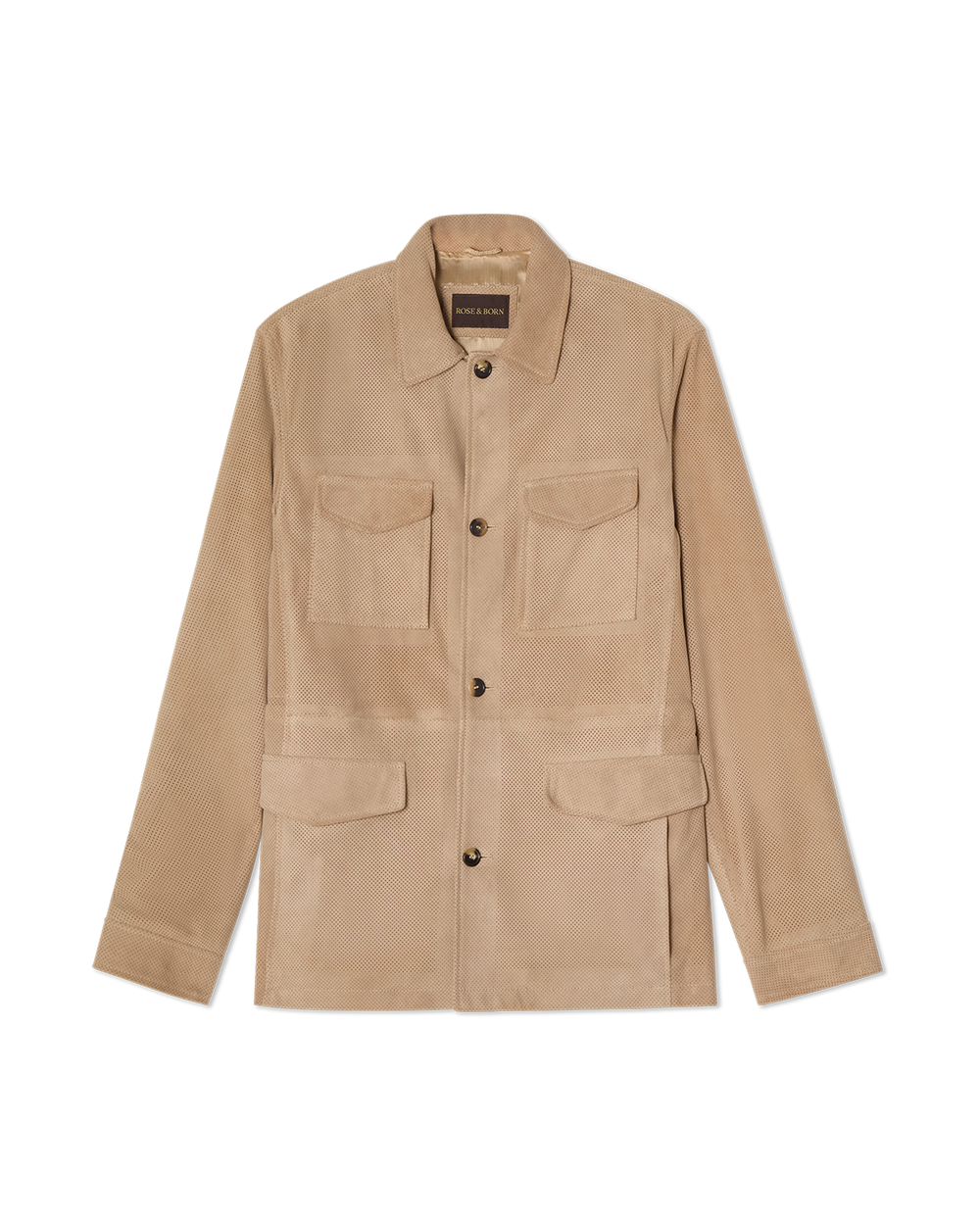 Perforated Safari Jacket Beige