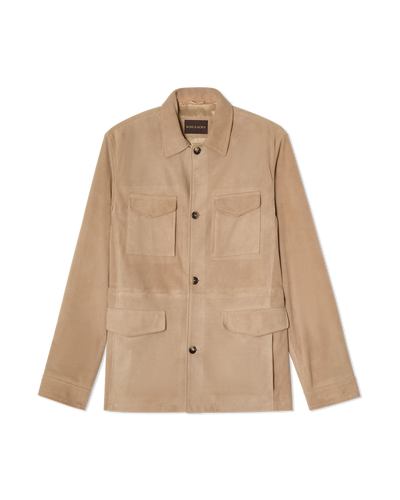 Perforated Safari Jacket Beige