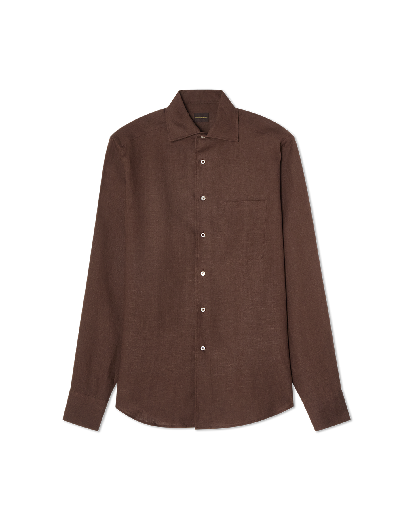 Linen One-Piece Shirt Brown