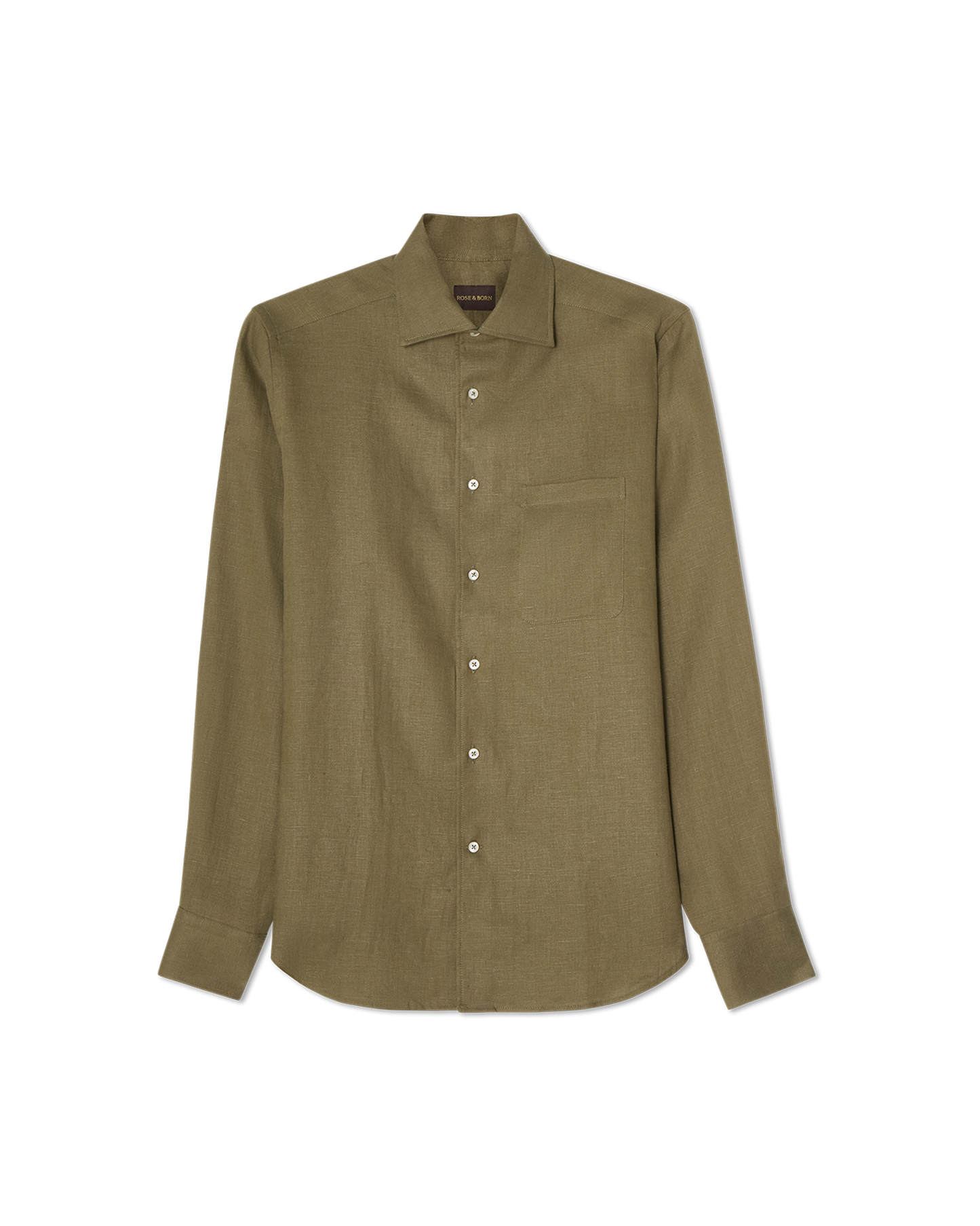 Linen One-Piece Shirt Olive