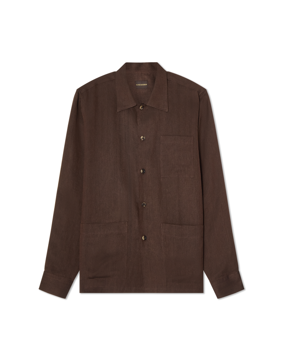 Herringbone Resort Shirt Brown