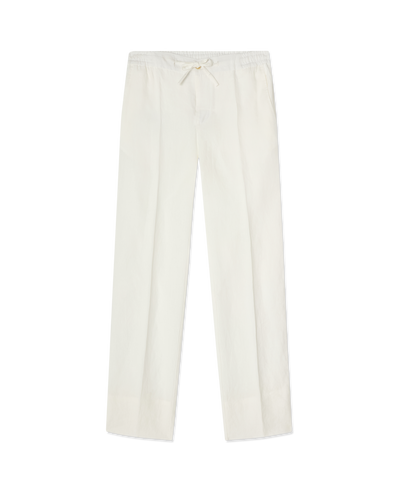 Linen Drawstring Trouser White
