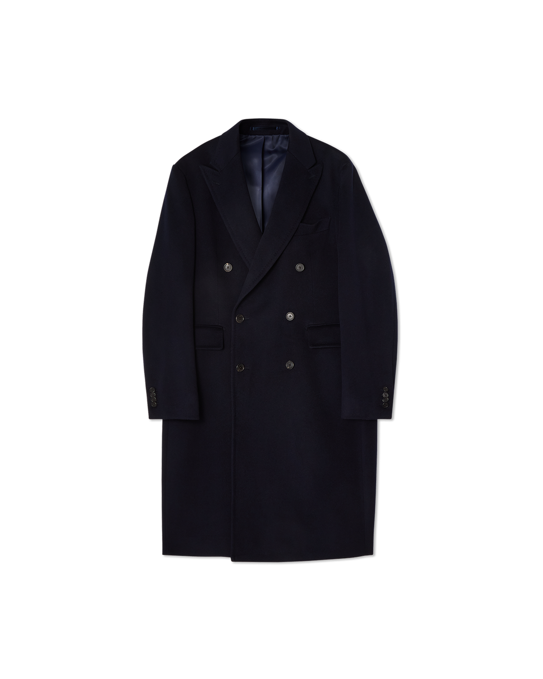 Double Breasted Wool Coat Navy