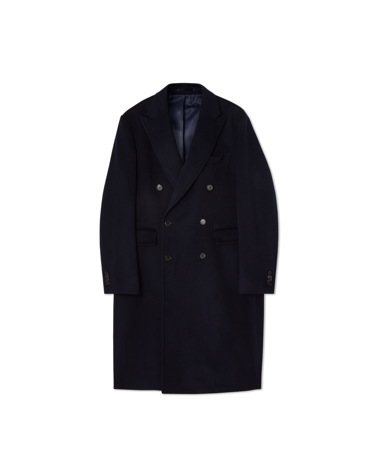Double Breasted Wool Coat Navy