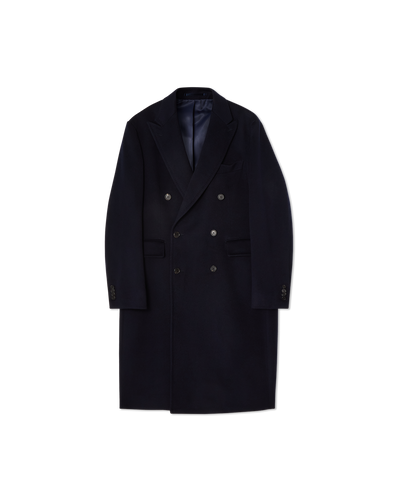 Double Breasted Wool Coat Navy