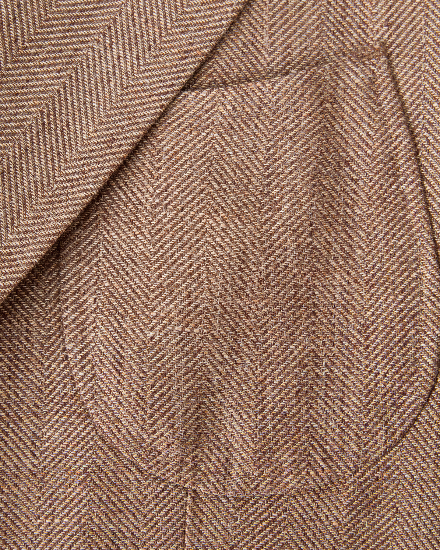 Herringbone Linen Blend Blazer Light Brown