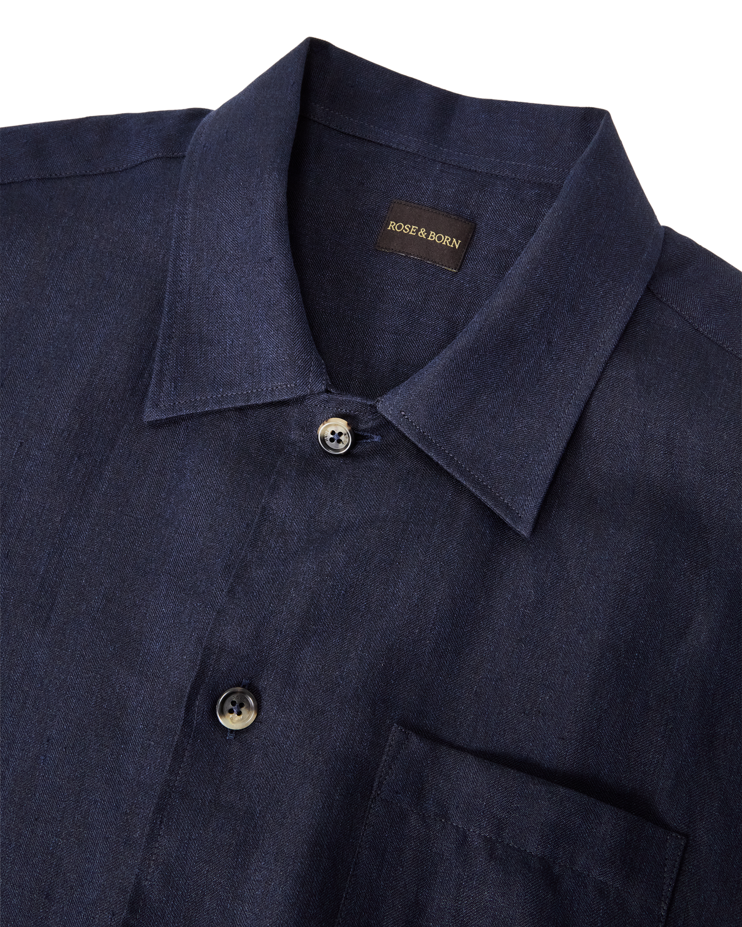 Herringbone Resort Shirt Navy