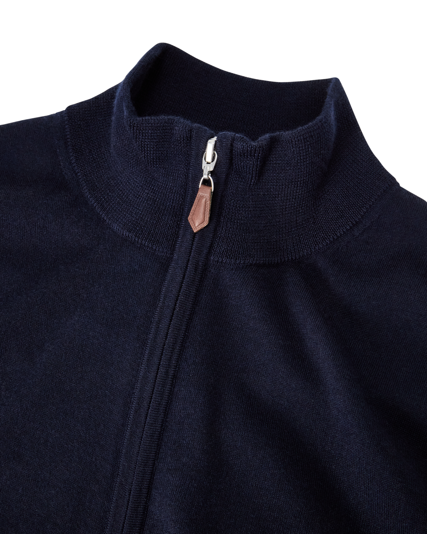 Cashmere Full-Zip Sweater Navy