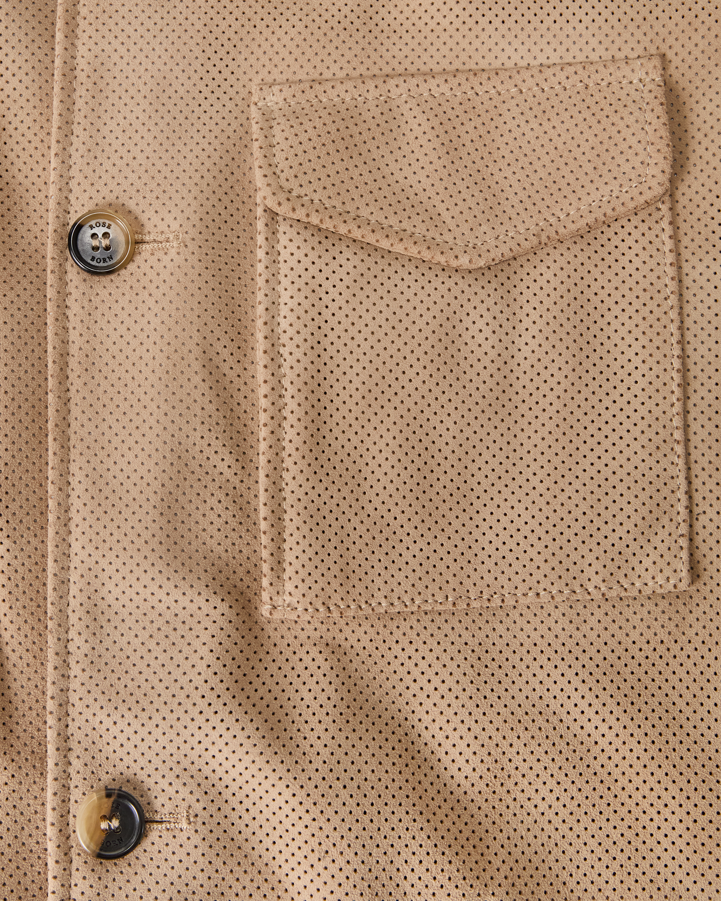 Perforated Safari Jacket Beige