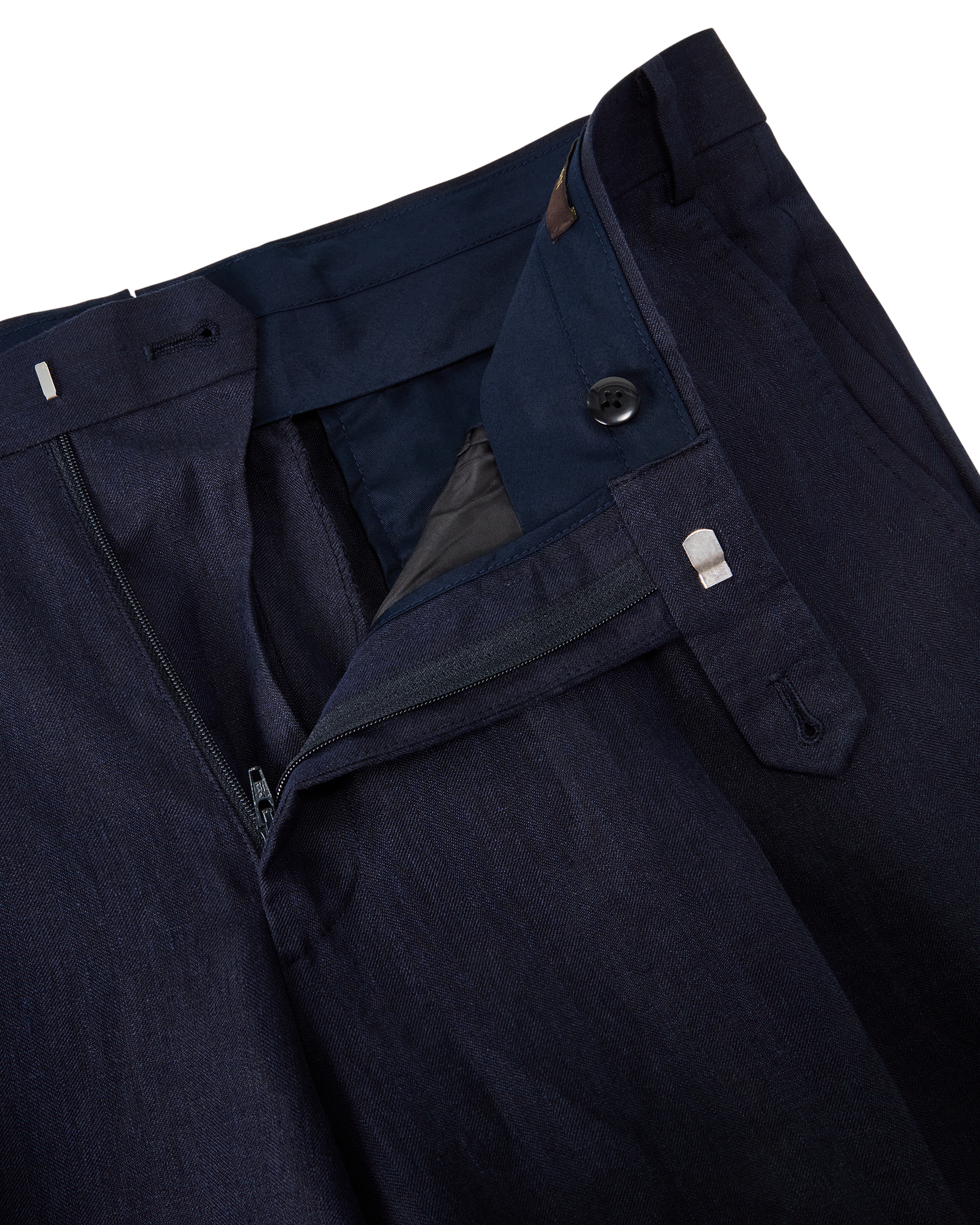 Herringbone Resort Trouser Navy