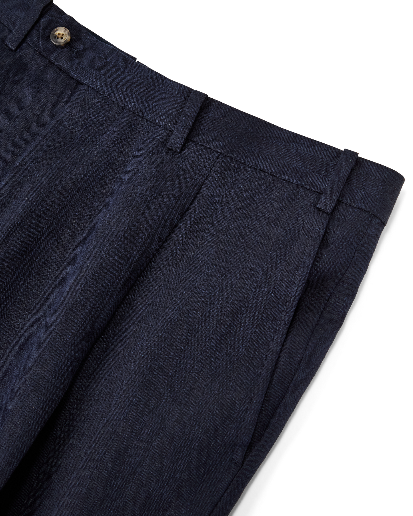 Herringbone Resort Trouser Navy