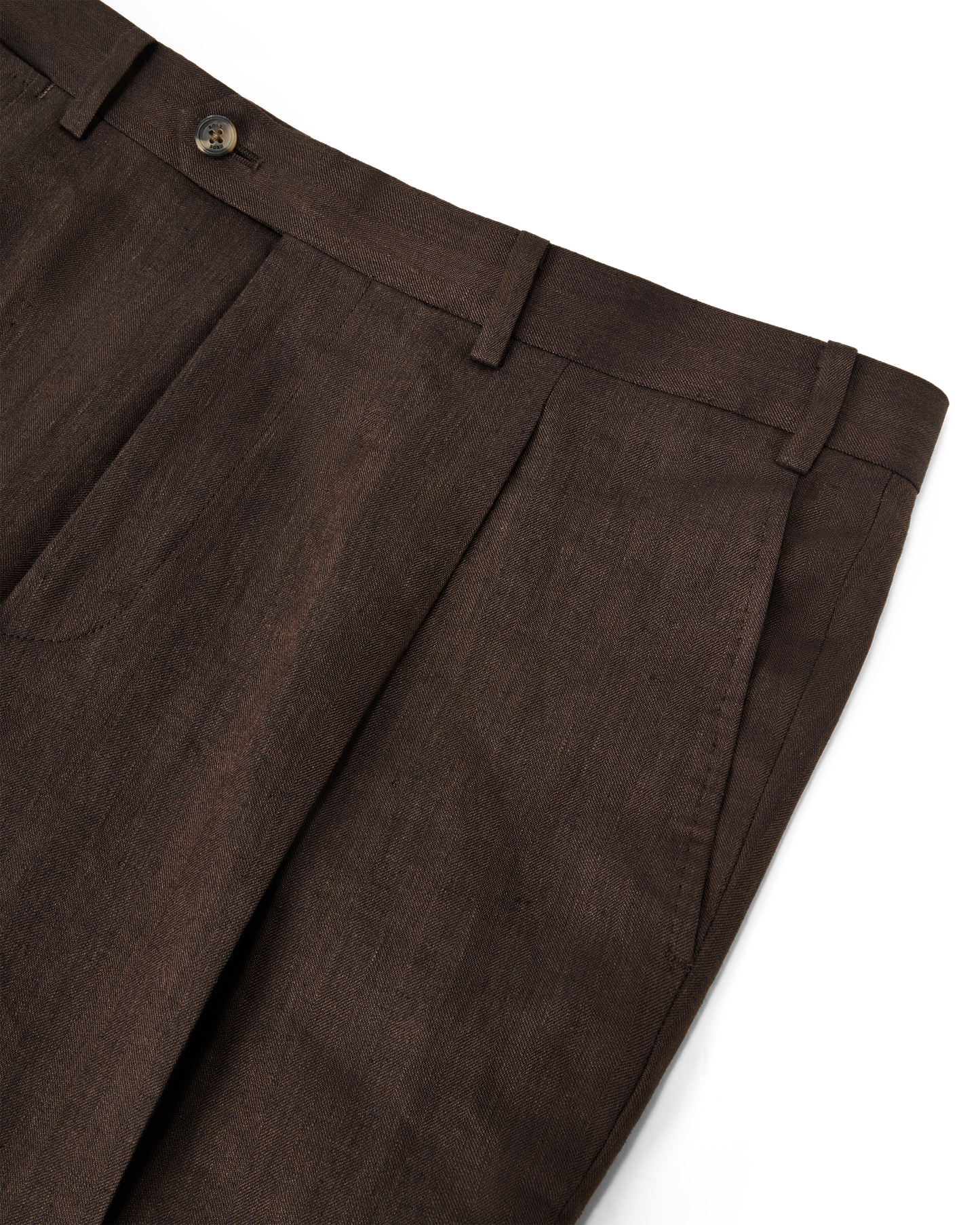 Herringbone Resort Trouser Brown