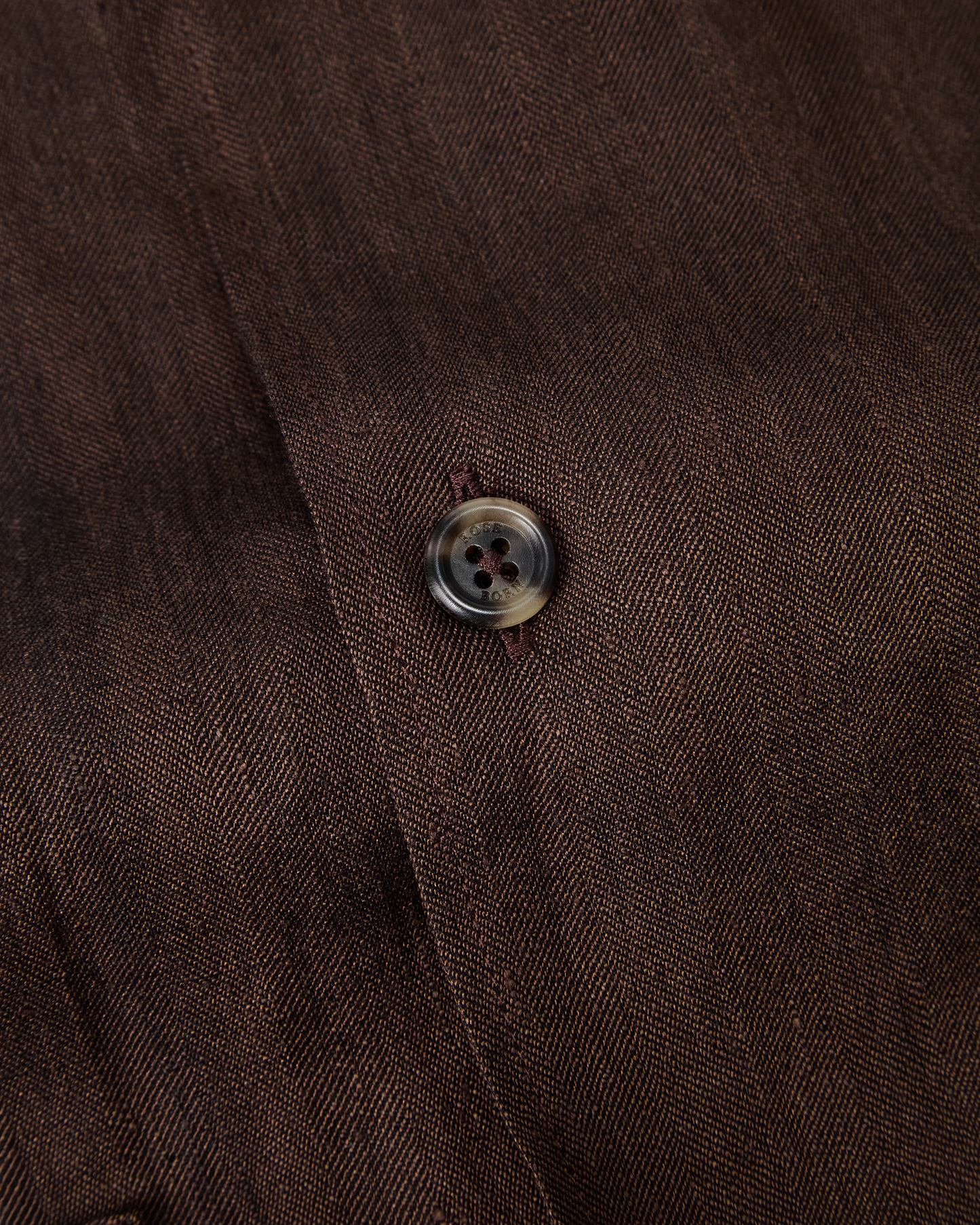 Herringbone Resort Shirt Brown