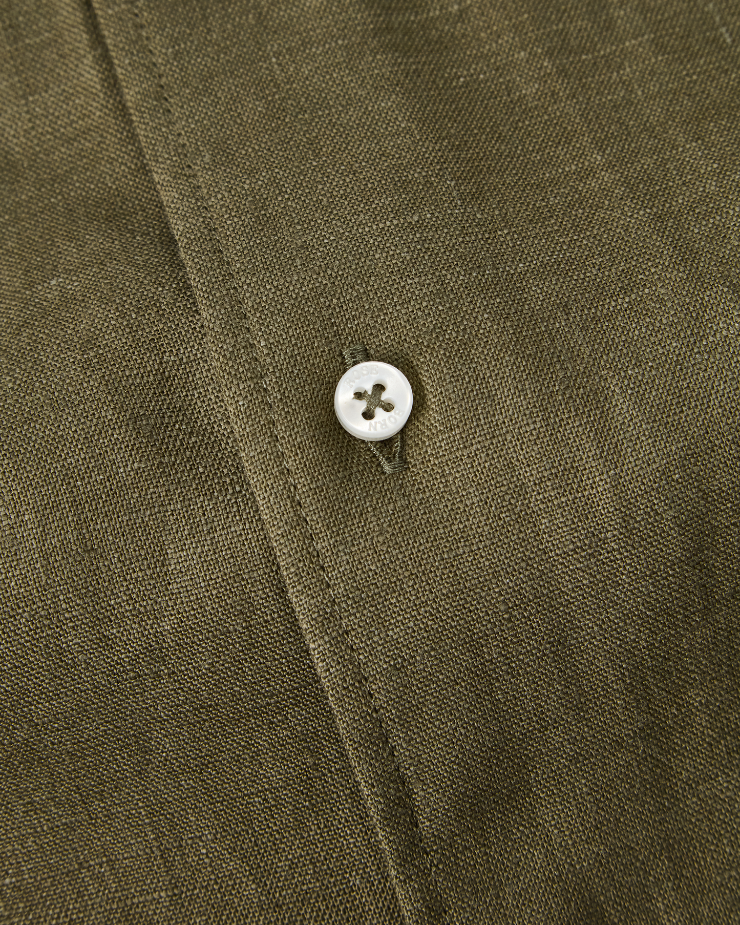 Linen One-Piece Shirt Olive