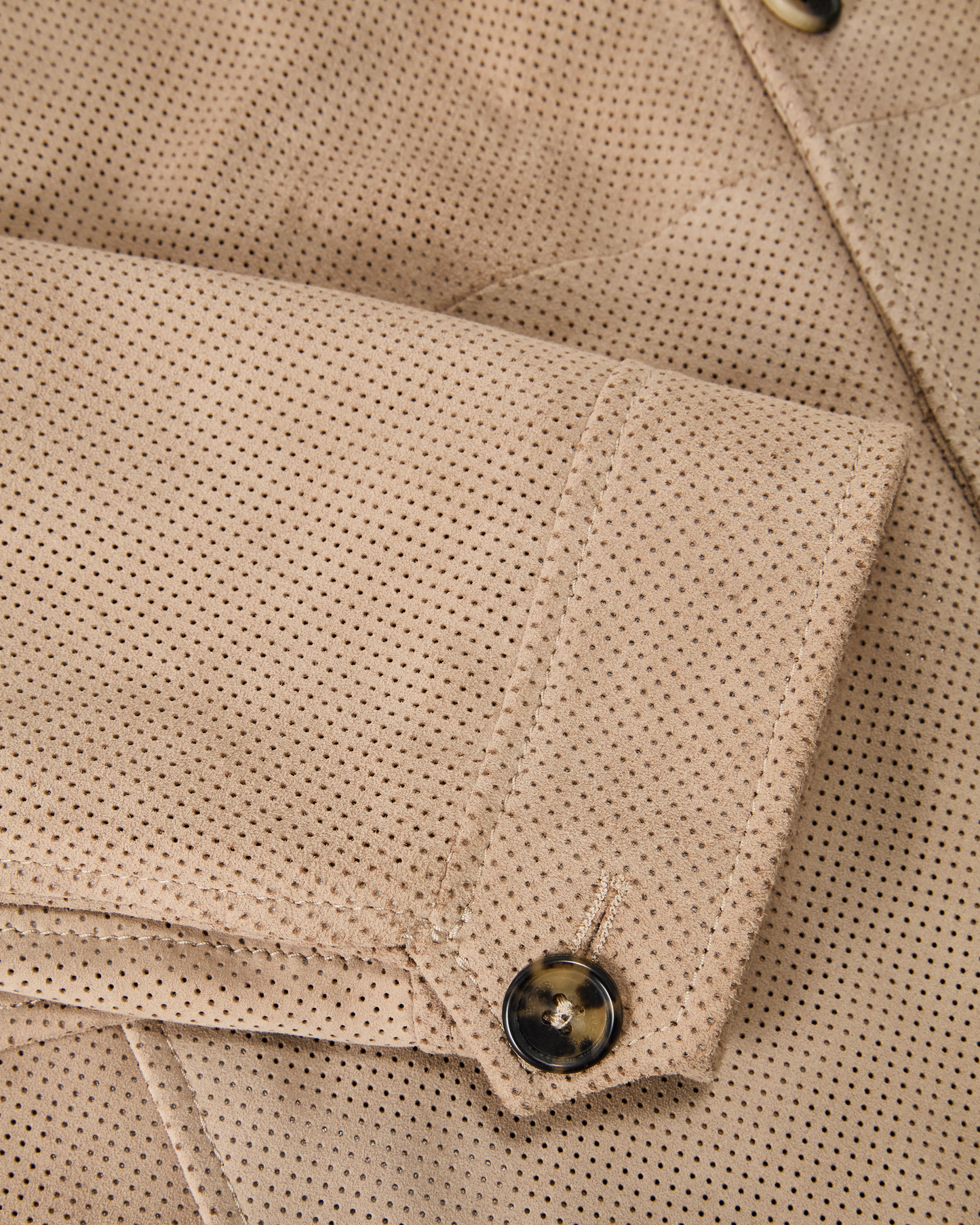 Perforated Safari Jacket Beige