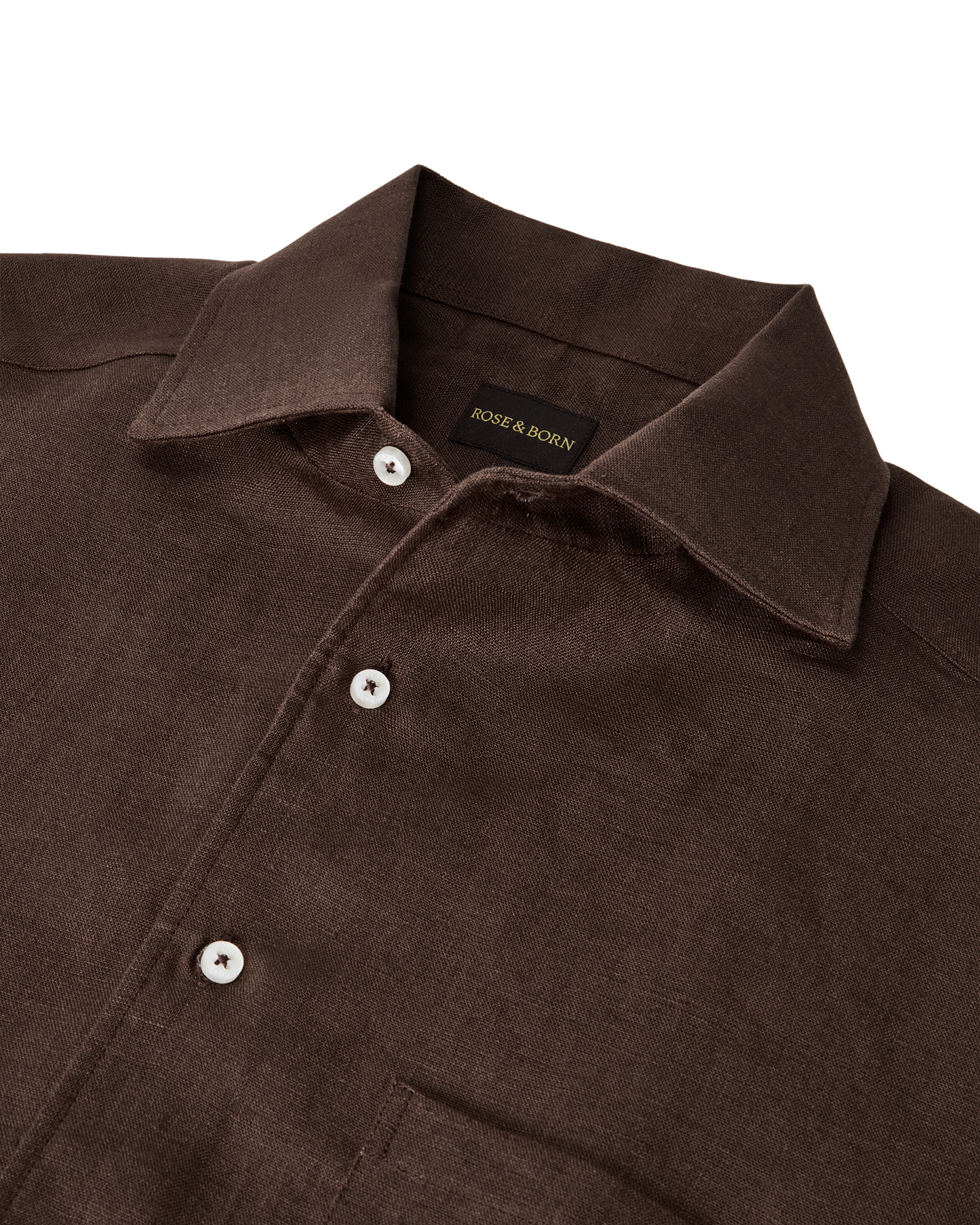 Linen One-Piece Shirt Brown