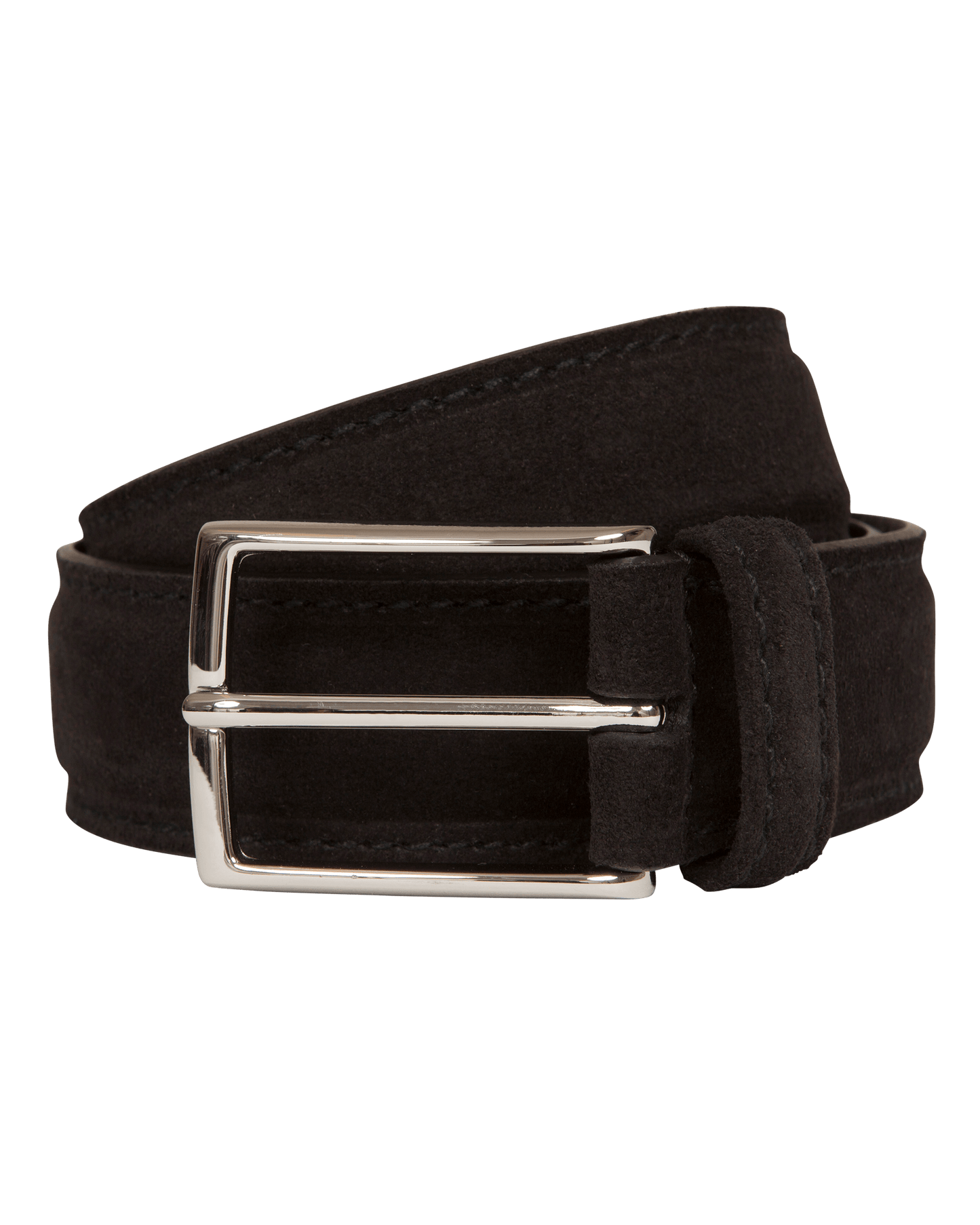 Woven Calf Leather Belt Black