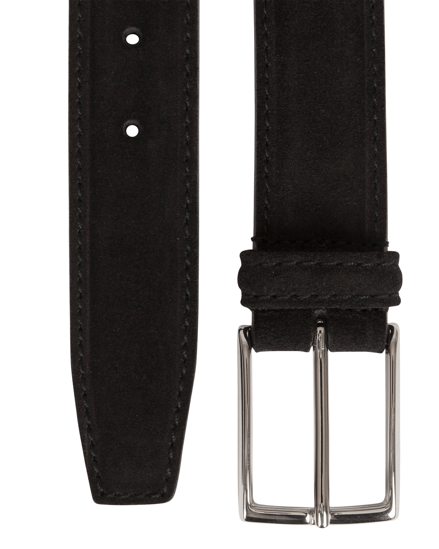 Woven Calf Leather Belt Black