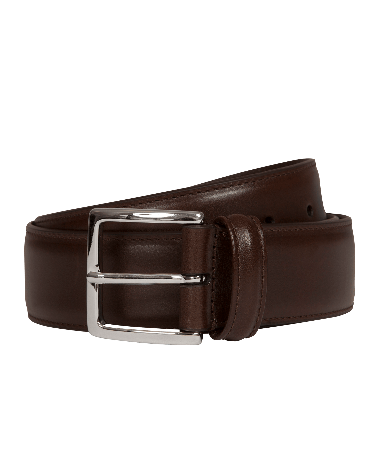 Woven Calf Leather Belt Black