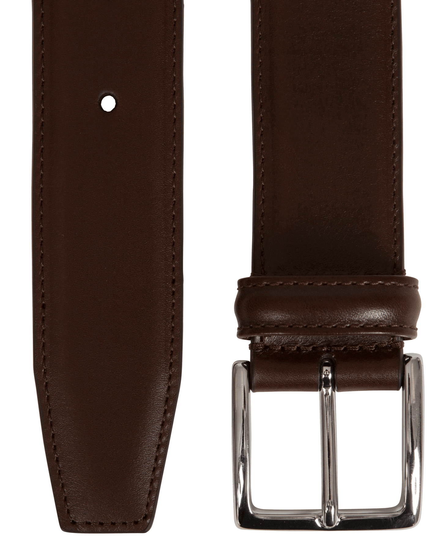 Woven Calf Leather Belt Black