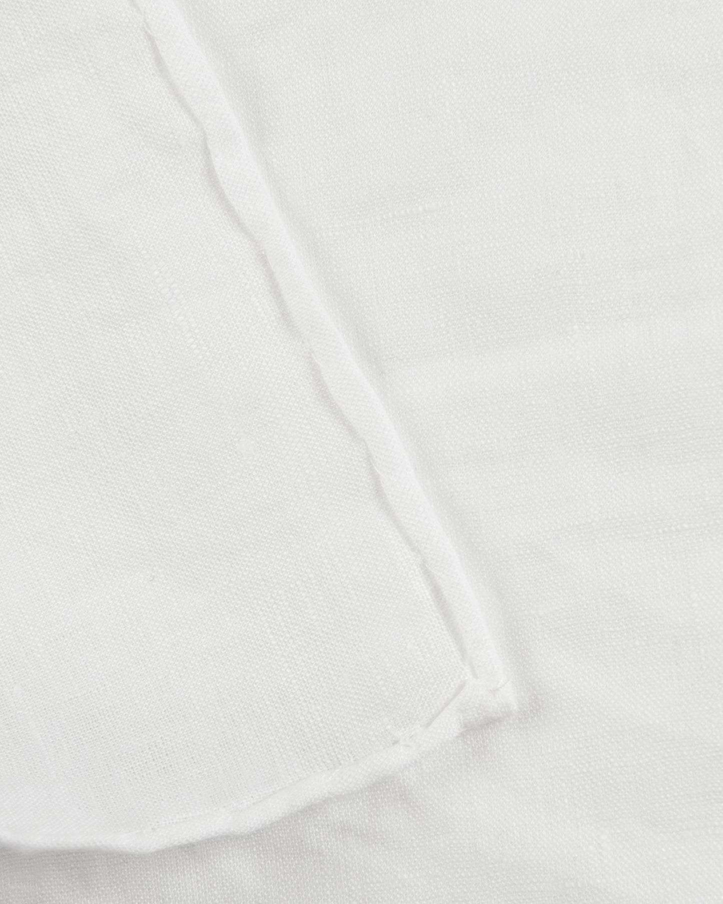 Linen Pocket Square White