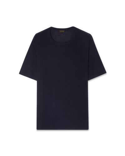 Cashmere Silk T-Shirt Navy