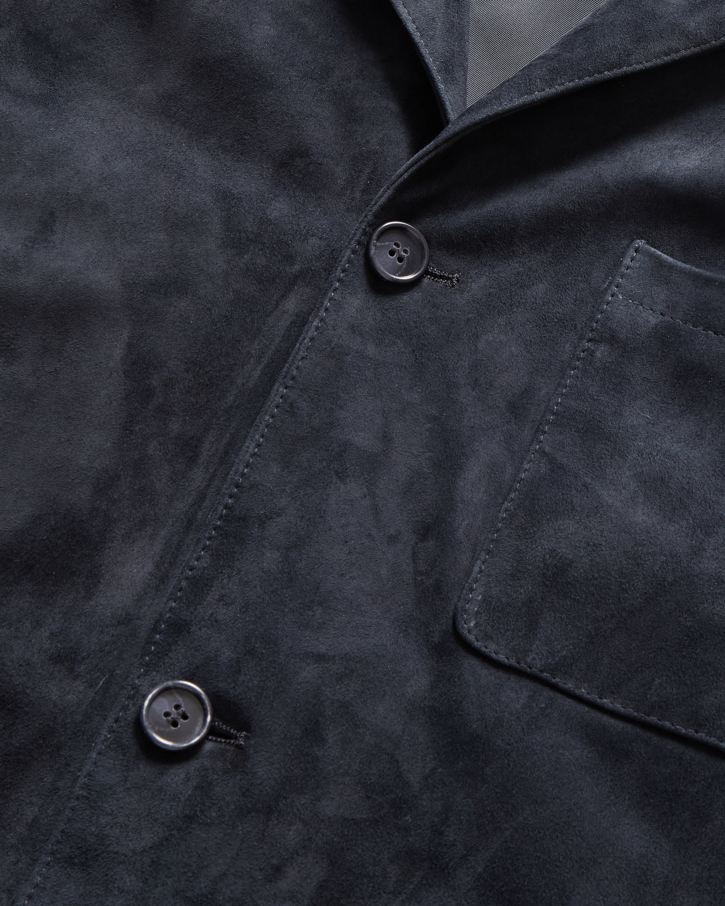 Suede Overshirt Jacket Navy