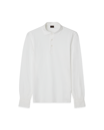 Polo Shirt Long Sleeve White