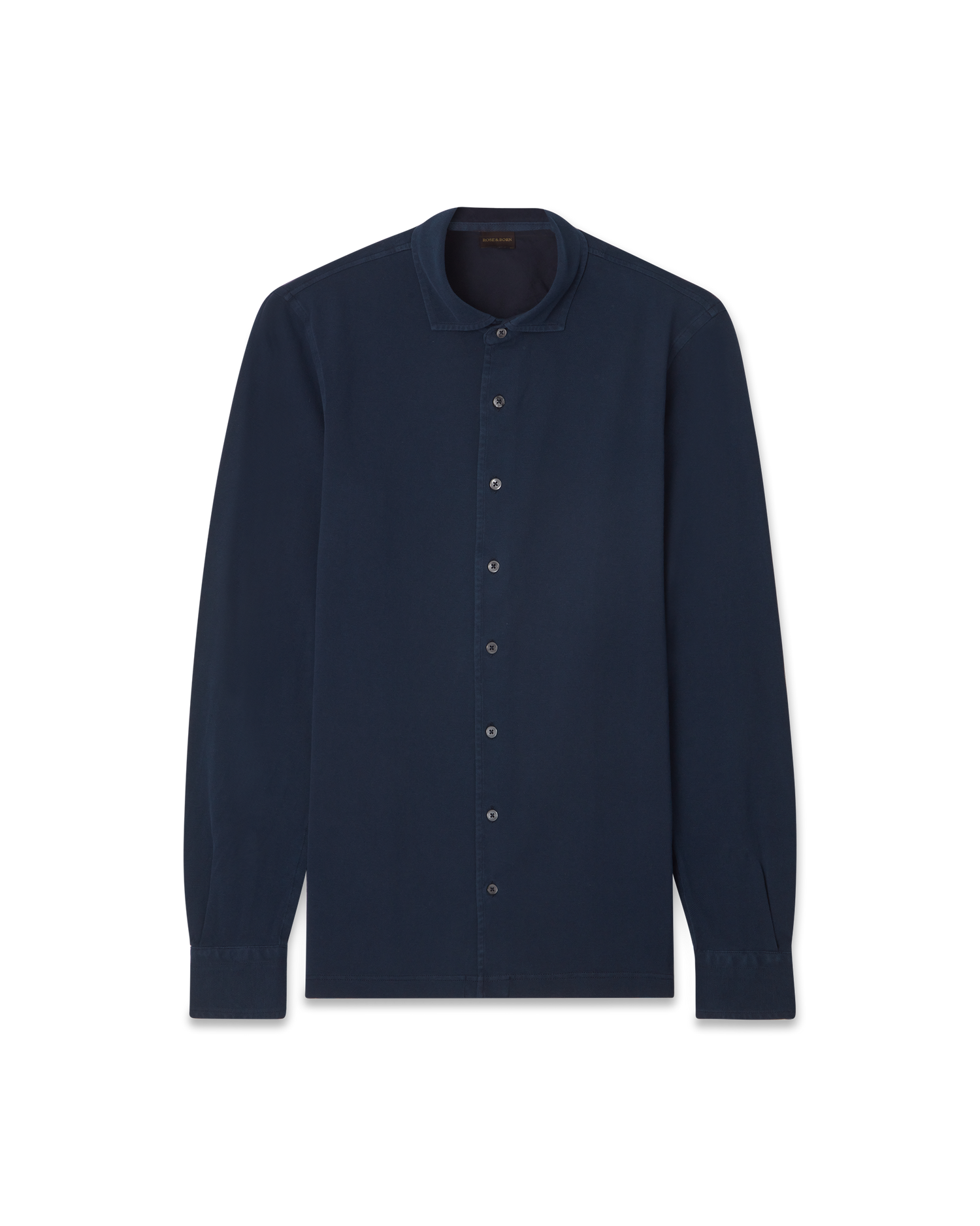 Pikéskjorta Bomull Marinblå