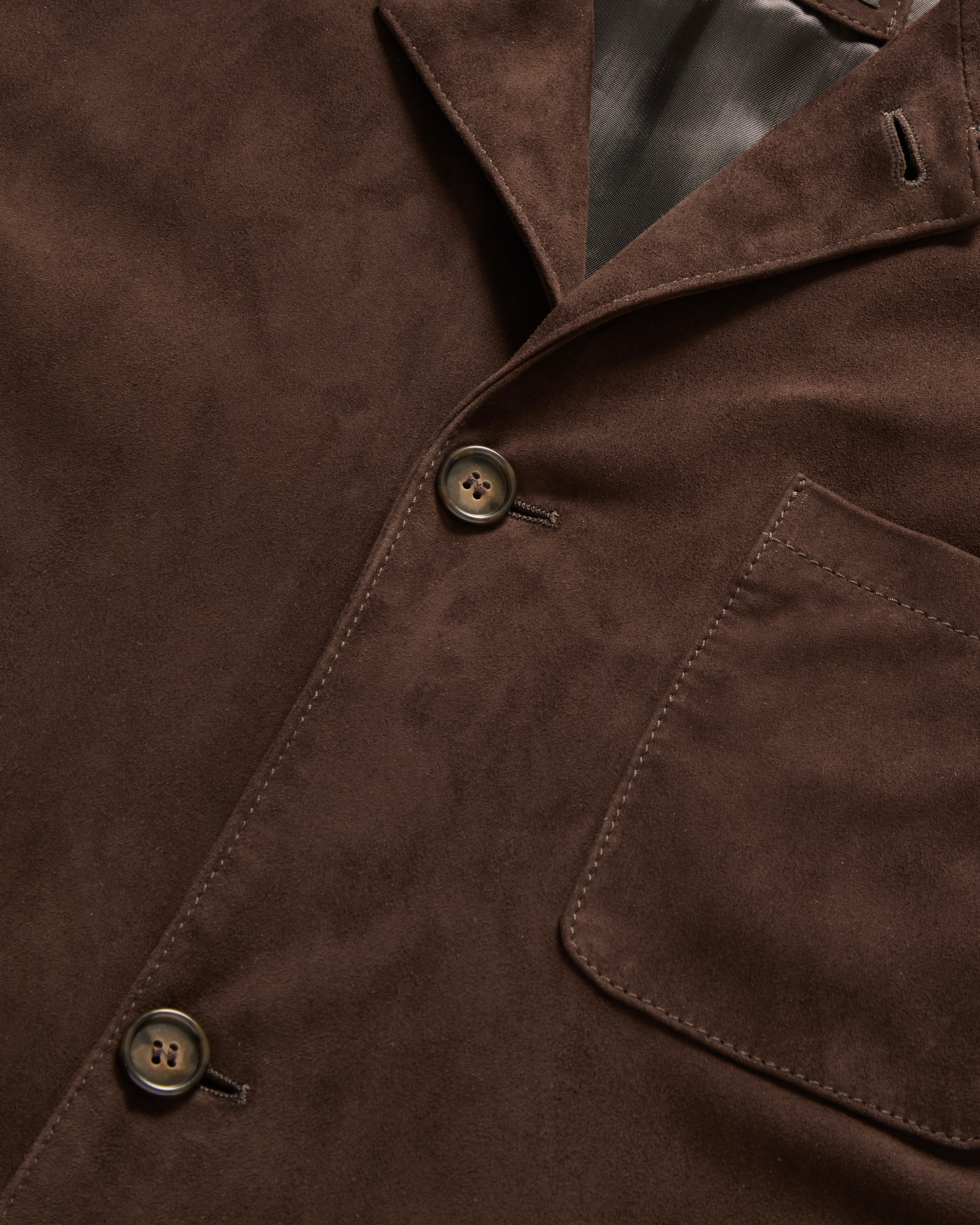 Suede Overshirt Jacket Brown