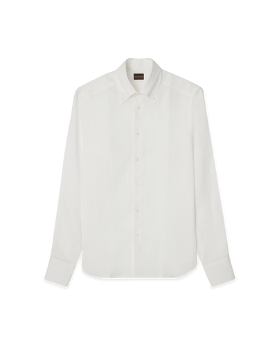 Linen Button-Down Shirt White