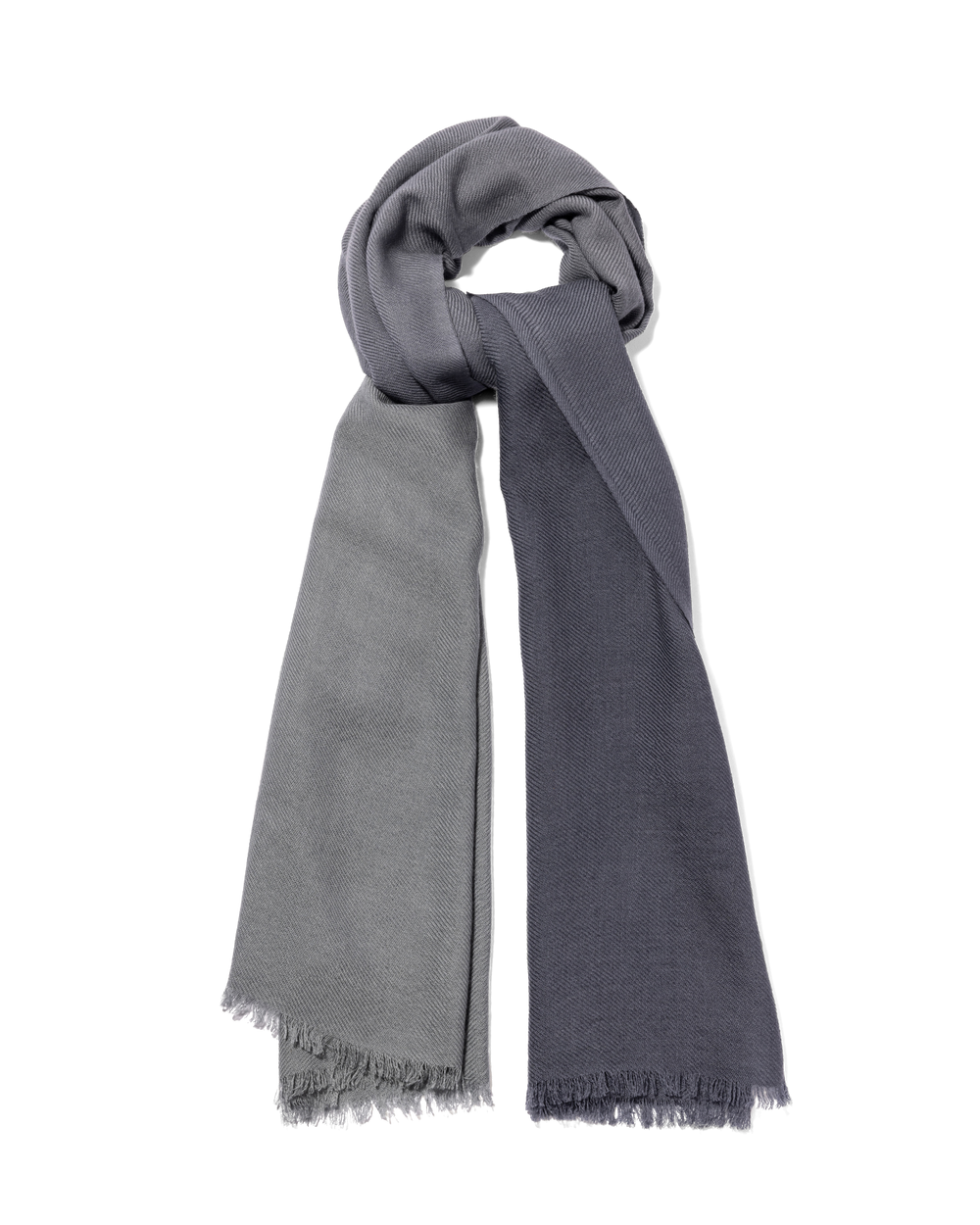 Twill Cashmere Scarf Shaded Blue