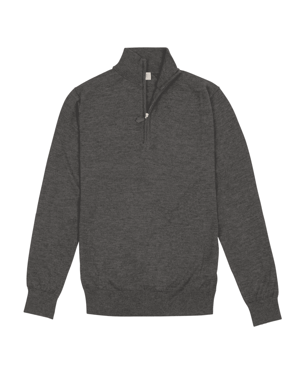 Grey Half Zip Cashmere Sweater
