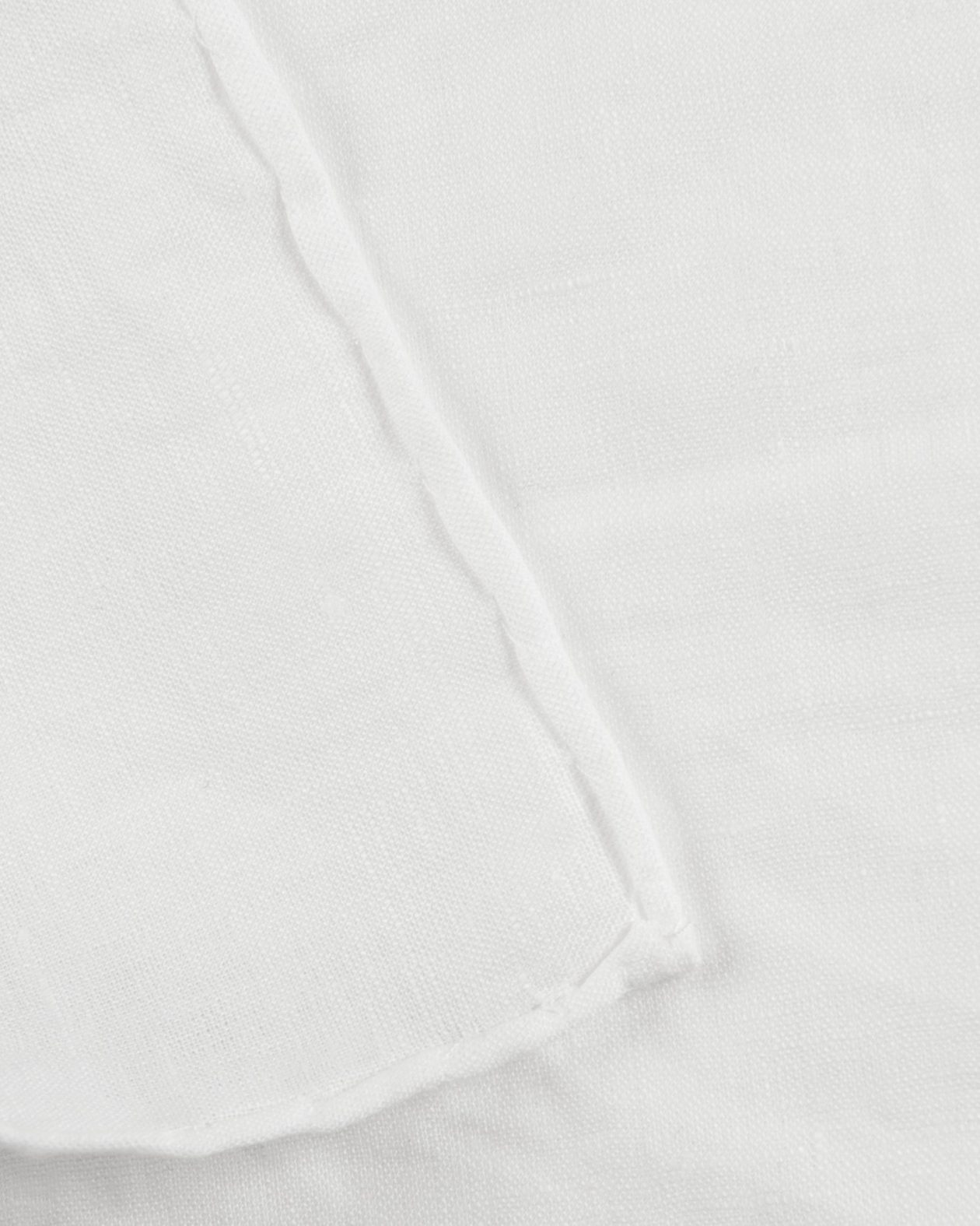 Linen Pocket Square White