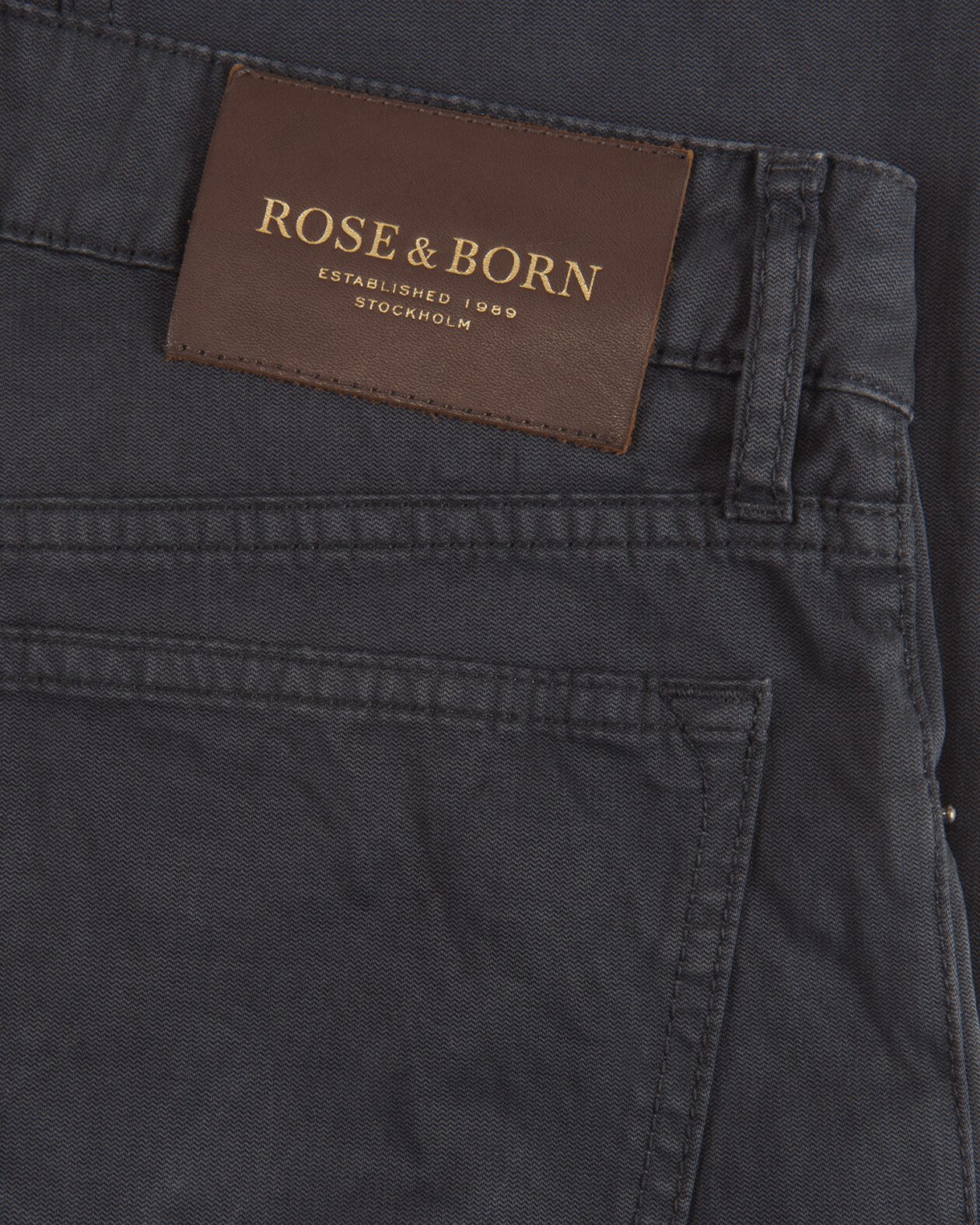 Rose & Born Navy Broken Twill 5-pocket Trousers