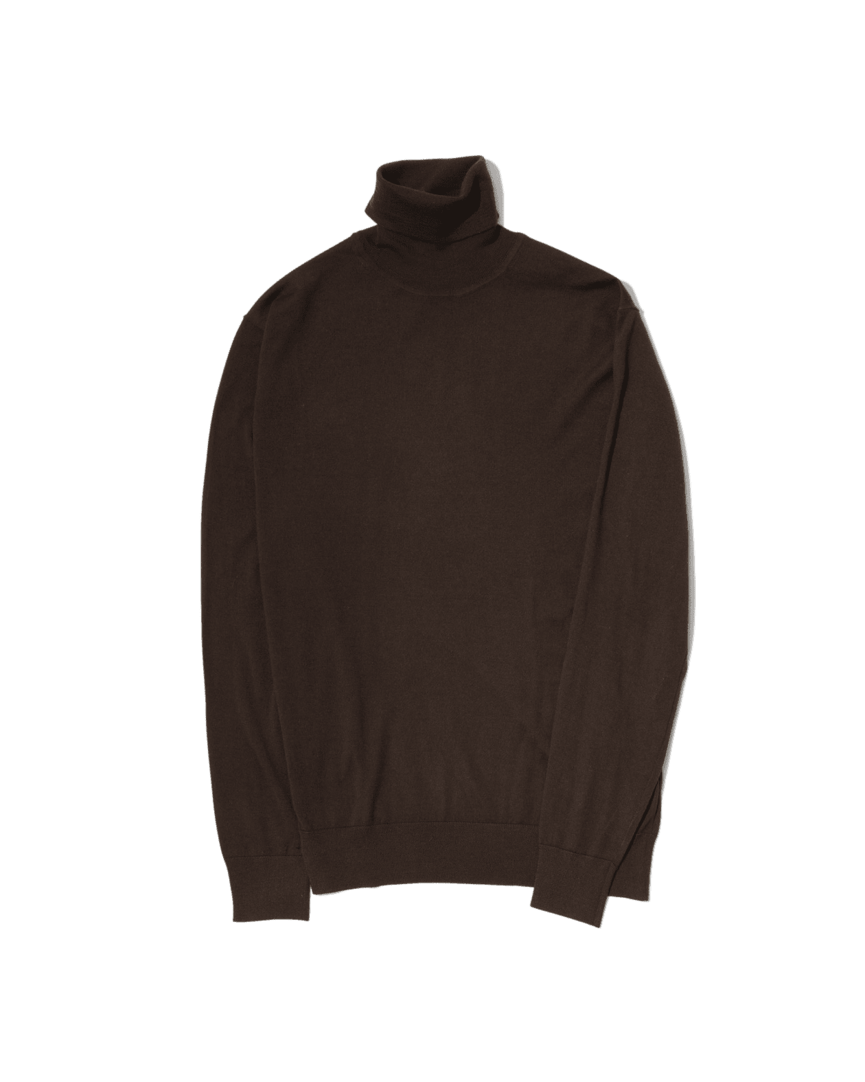 Brown Cashmere Roll Neck Sweater