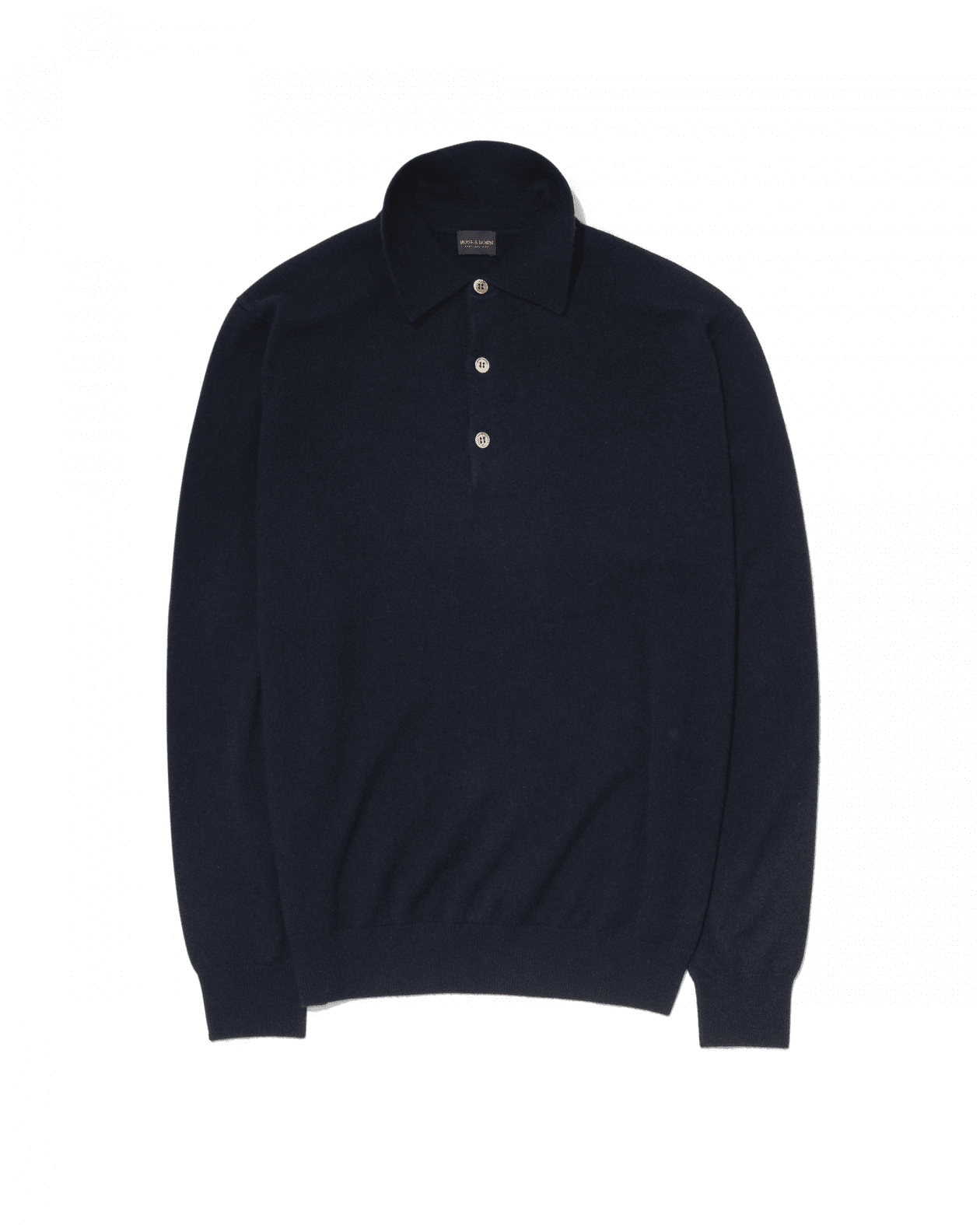 Navy Baby Cashmere Polo Sweater