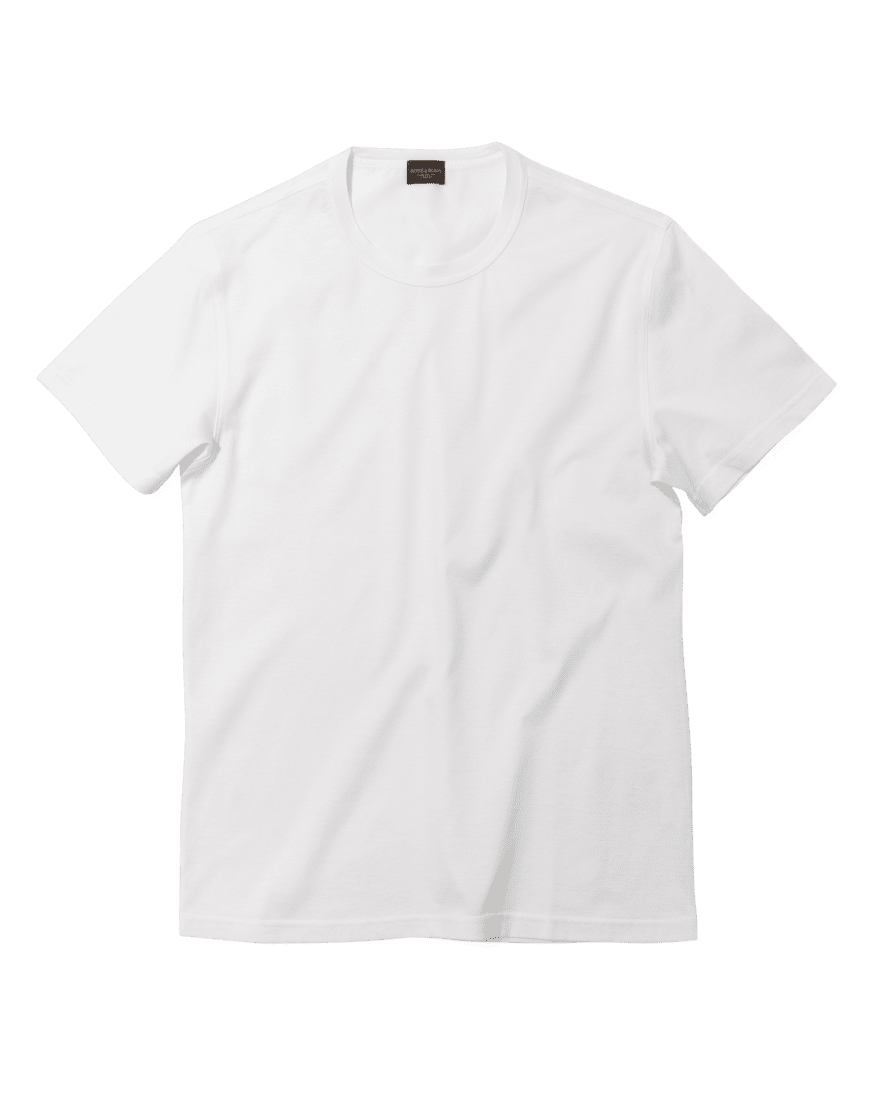 T-shirt Merceriserad Bomull Vit