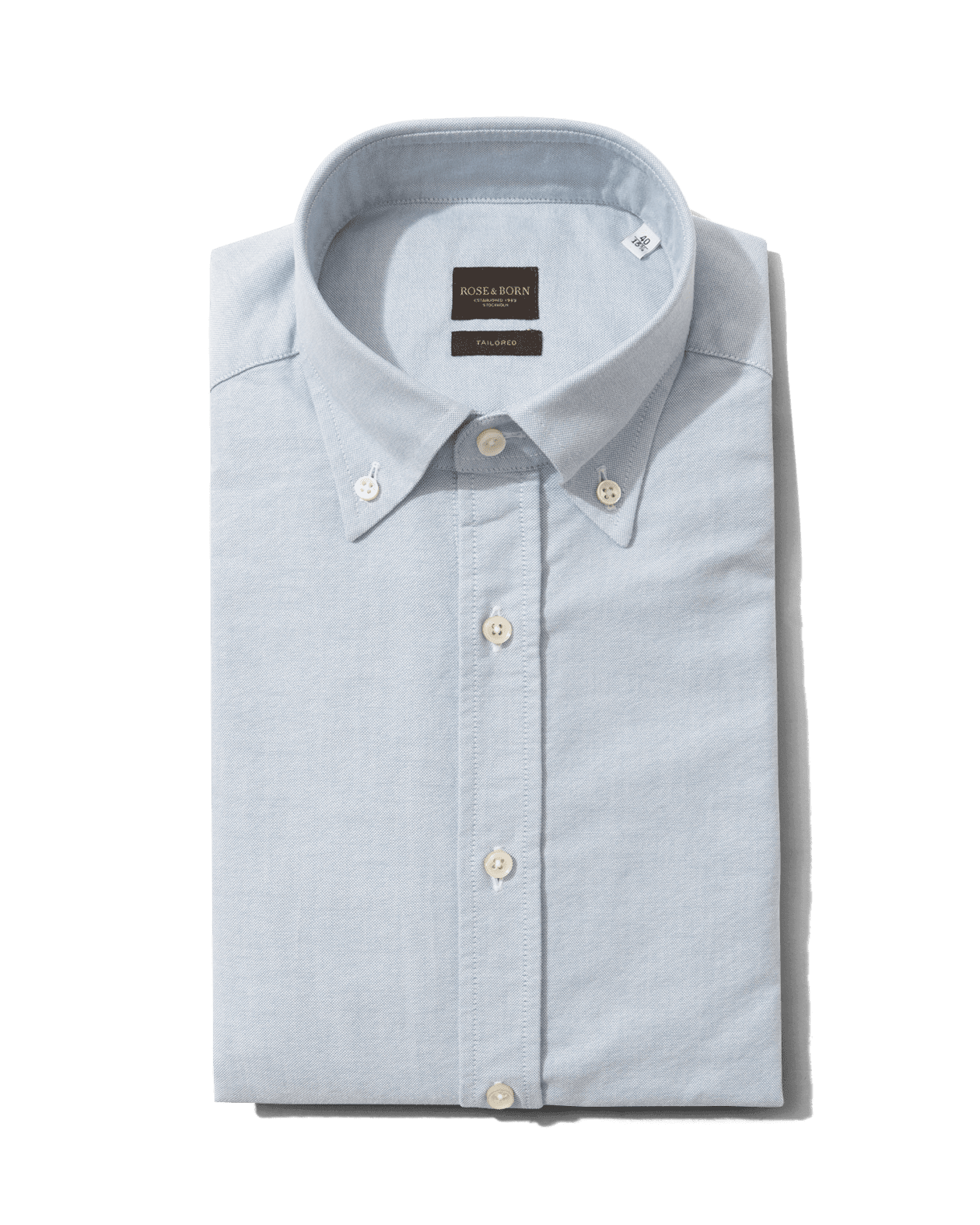 Skjorta Blå tvättad Oxford Button Down