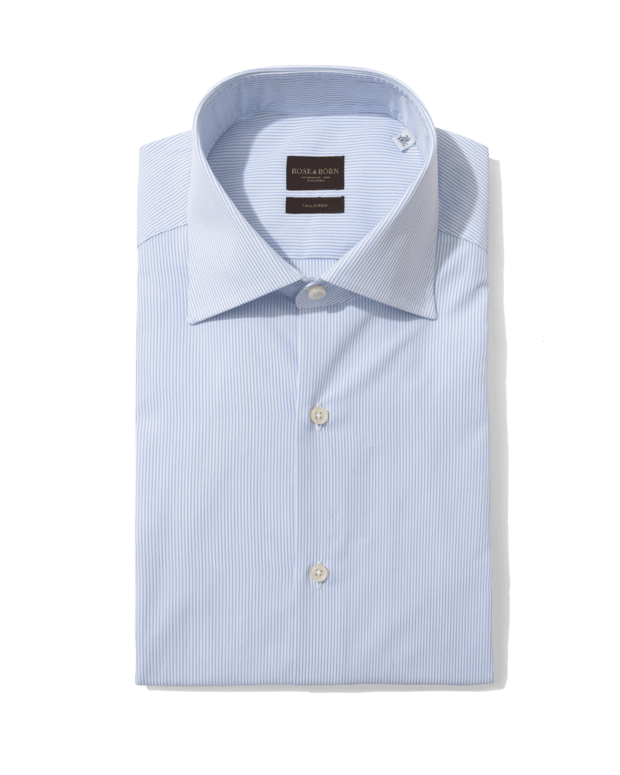 Light blue Micro Stripe Cotton Shirt