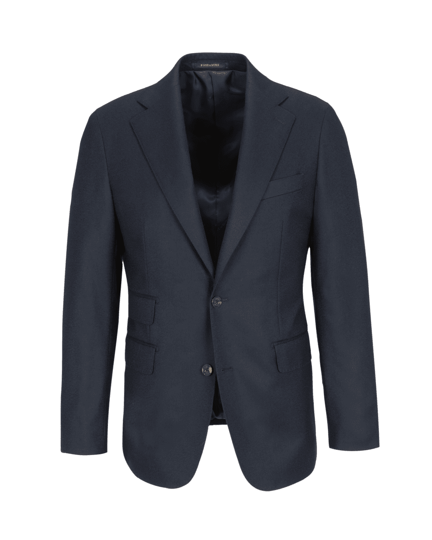 Navy Wool Flannel Suit
