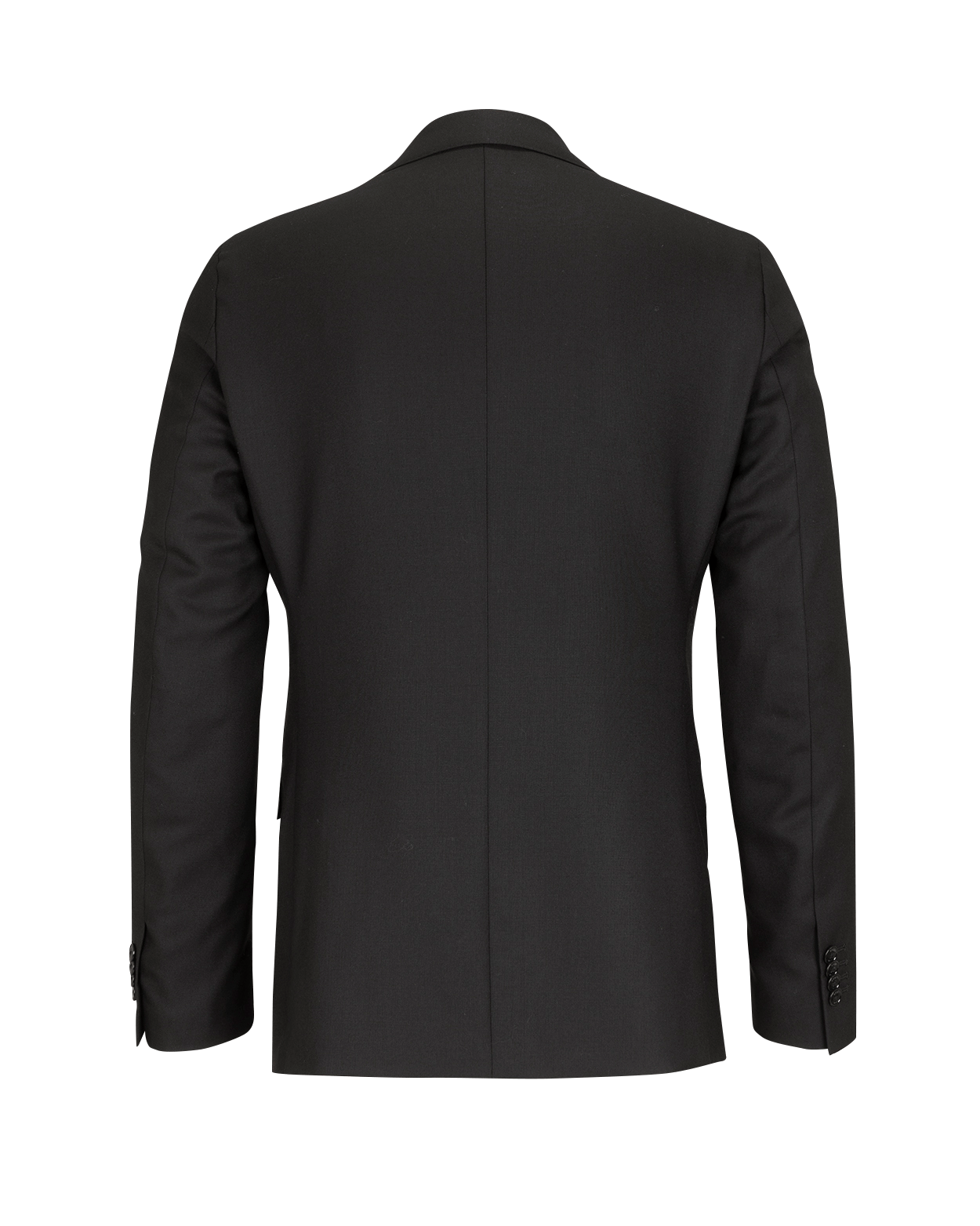 Black Hopsack Wool Suit