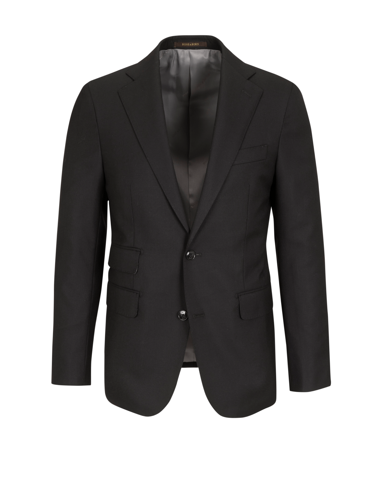 Hopsack Wool Suit Black